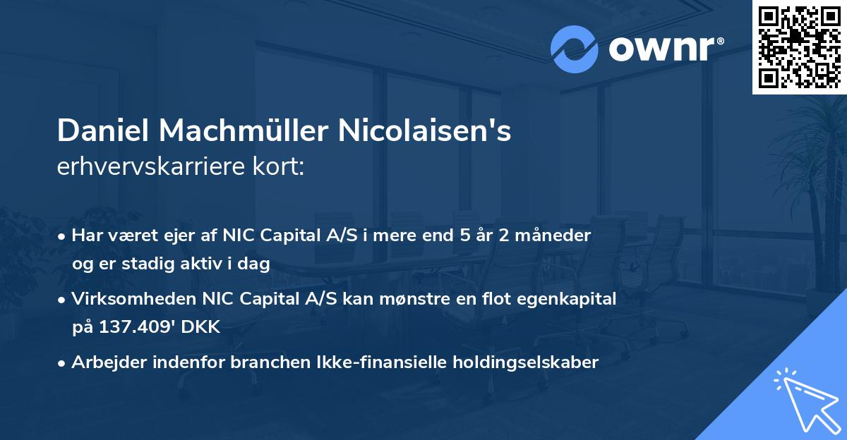 Daniel Machmüller Nicolaisen's erhvervskarriere kort