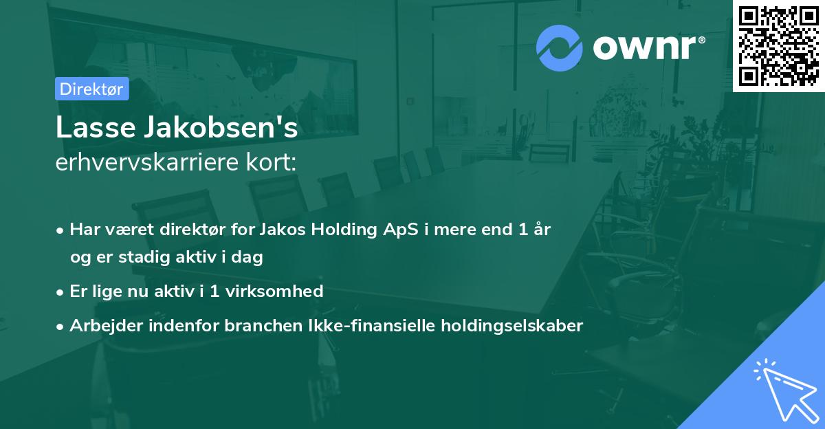 Lasse Jakobsen's erhvervskarriere kort