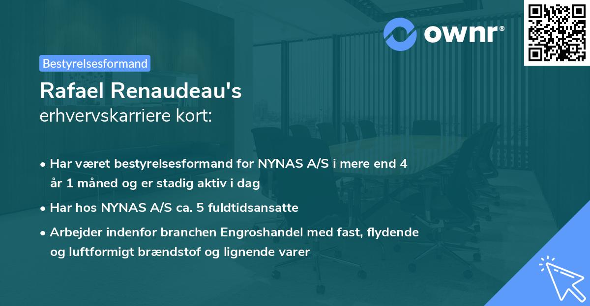 Rafael Renaudeau's erhvervskarriere kort