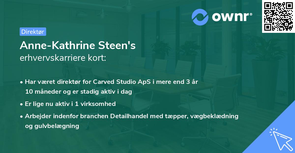 Anne-Kathrine Steen's erhvervskarriere kort
