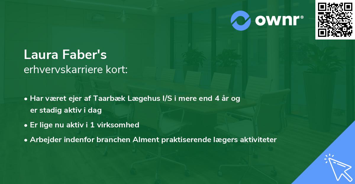 Laura Faber's erhvervskarriere kort