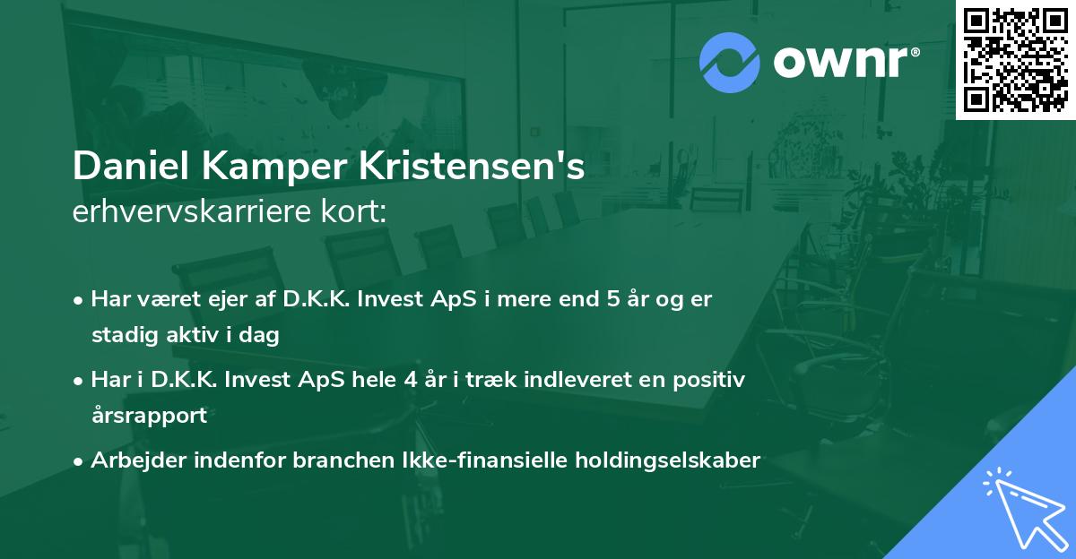 Daniel Kamper Kristensen's erhvervskarriere kort
