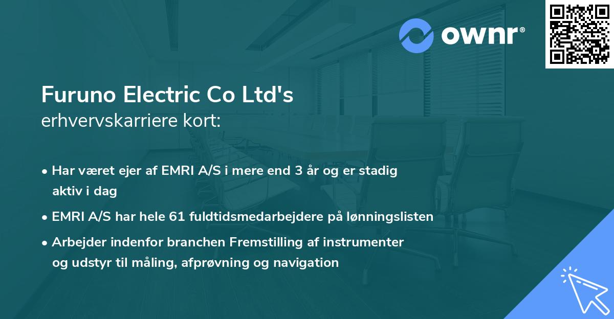 Furuno Electric Co Ltd's erhvervskarriere kort