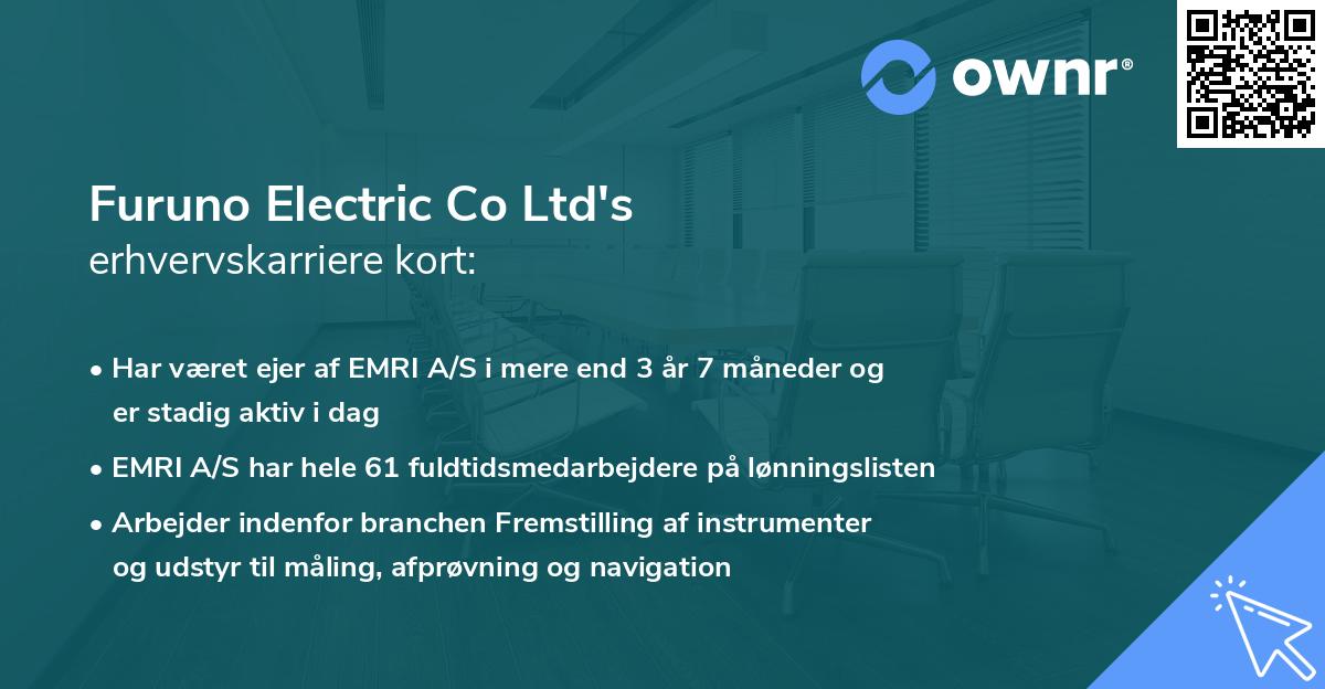 Furuno Electric Co Ltd's erhvervskarriere kort