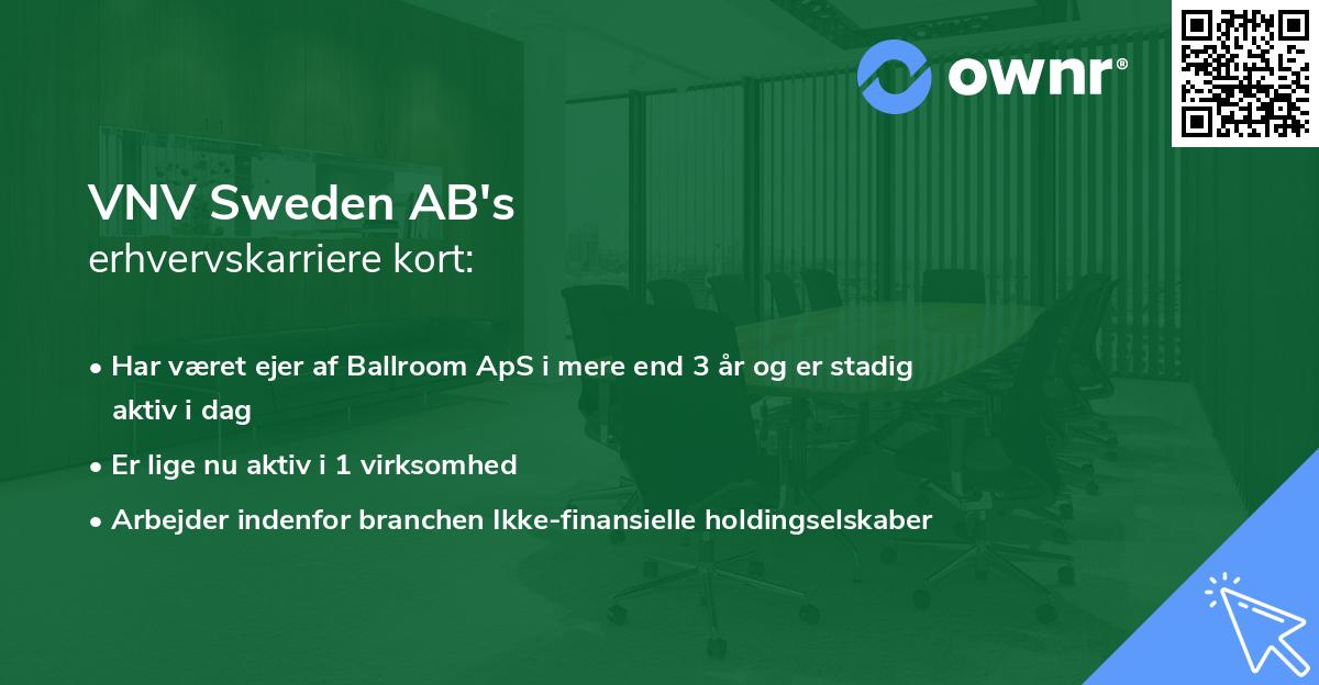 VNV Sweden AB's erhvervskarriere kort