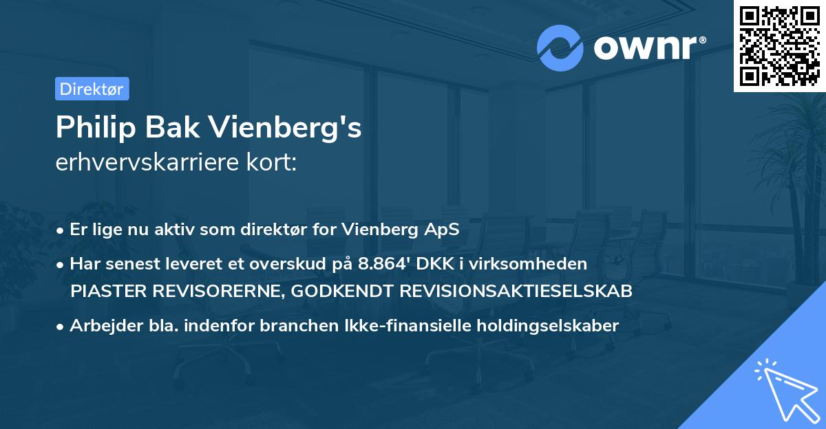 Philip Bak Vienberg's erhvervskarriere kort
