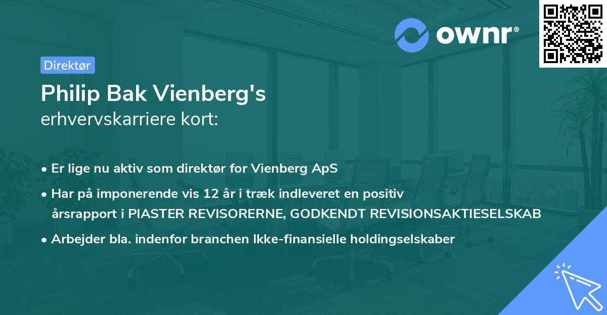 Philip Bak Vienberg's erhvervskarriere kort