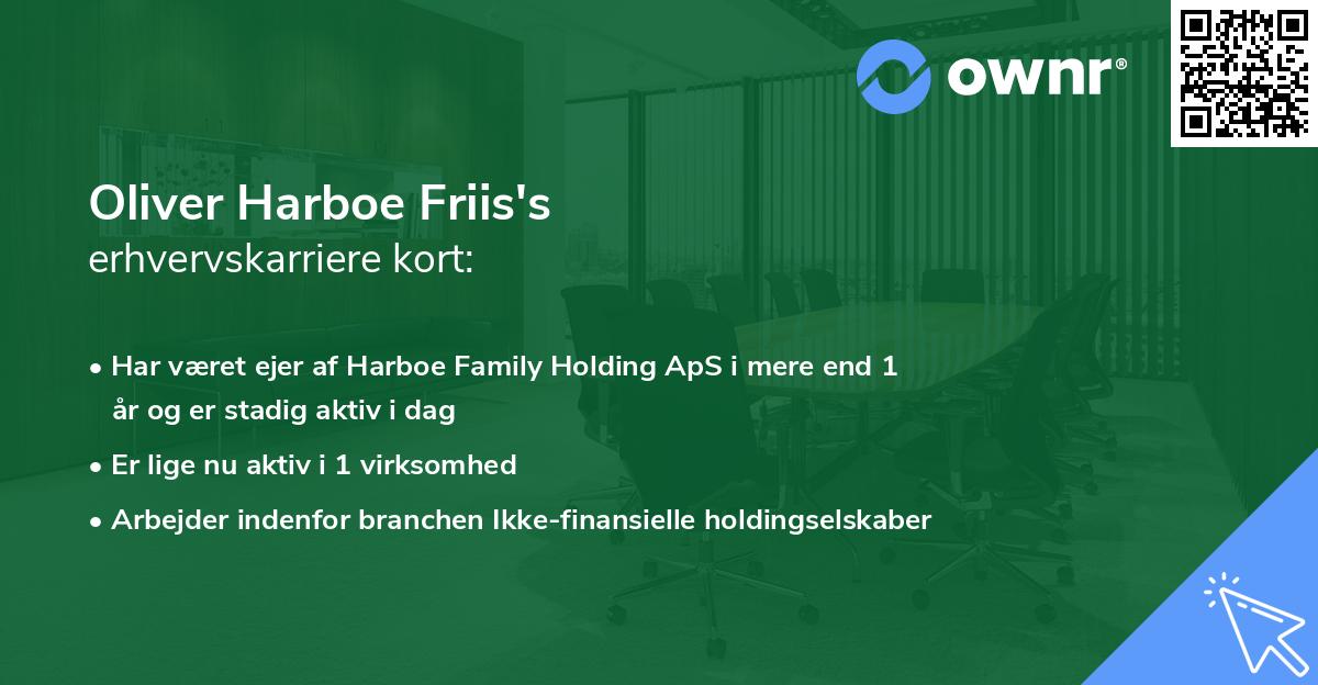 Oliver Harboe Friis's erhvervskarriere kort