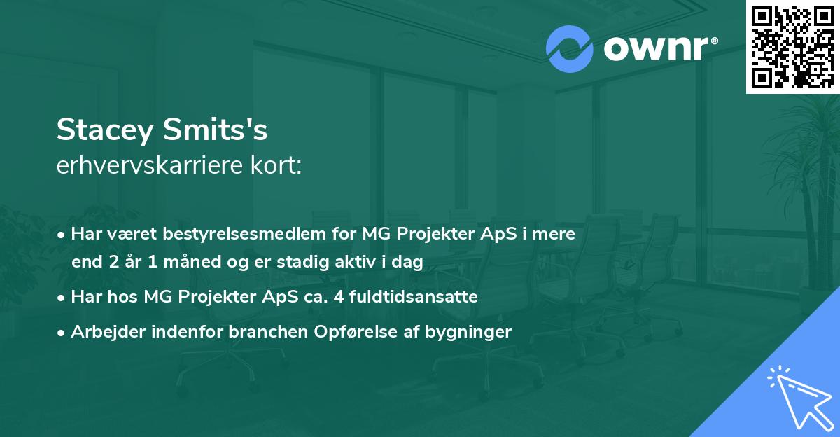 Stacey Smits's erhvervskarriere kort