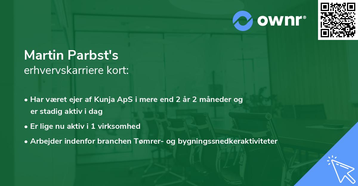 Martin Parbst's erhvervskarriere kort