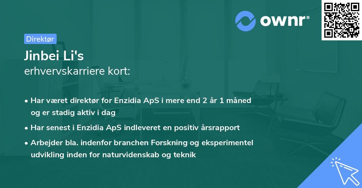 Jinbei Li's erhvervskarriere kort