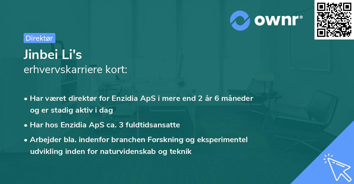 Jinbei Li's erhvervskarriere kort