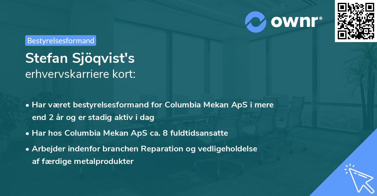 Stefan Sjöqvist's erhvervskarriere kort