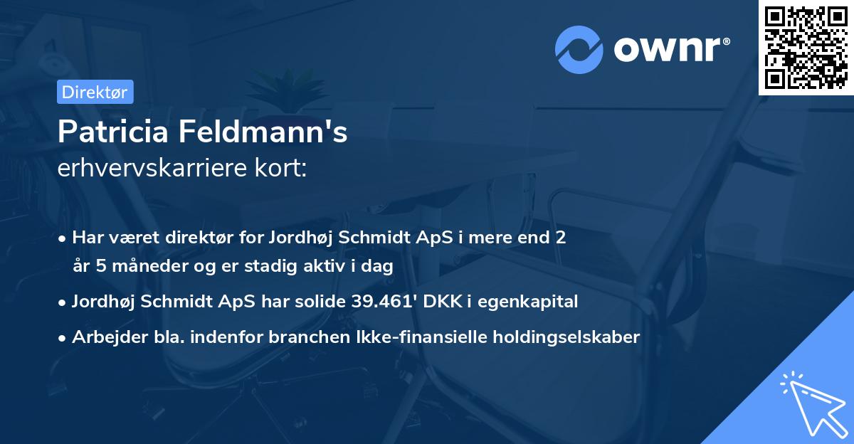 Patricia Feldmann's erhvervskarriere kort