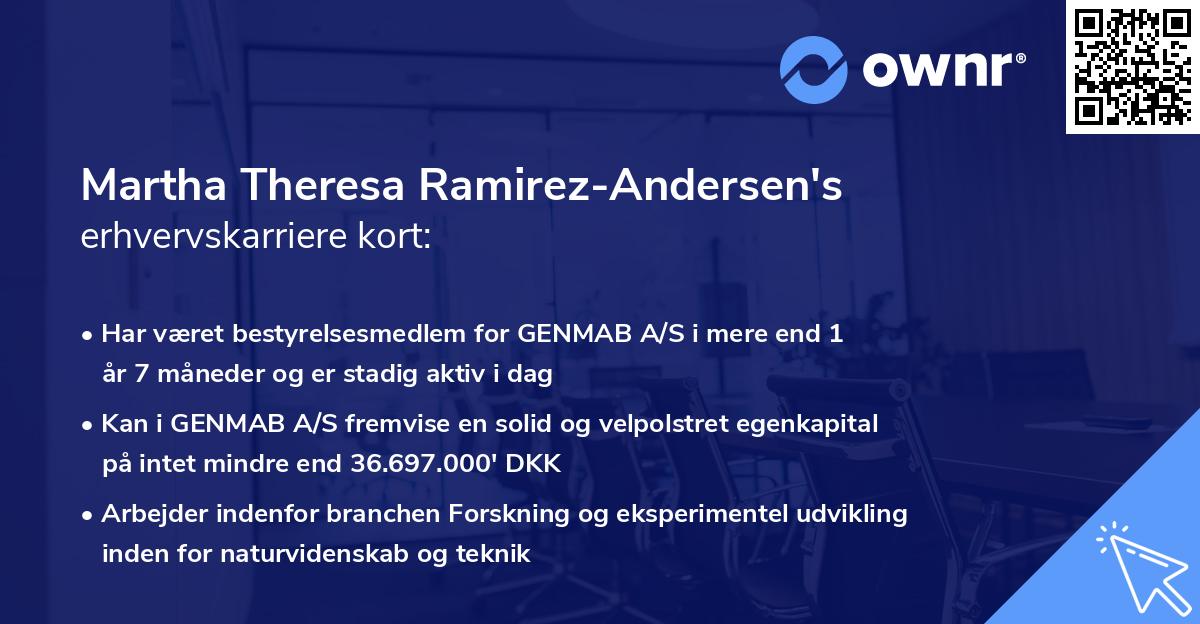 Martha Theresa Ramirez-Andersen's erhvervskarriere kort