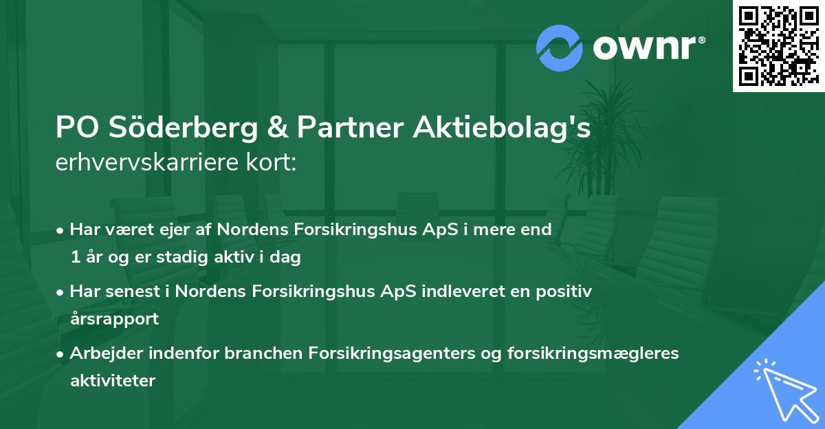 PO Söderberg & Partner Aktiebolag's erhvervskarriere kort