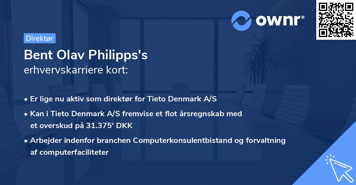 Bent Olav Philipps's erhvervskarriere kort