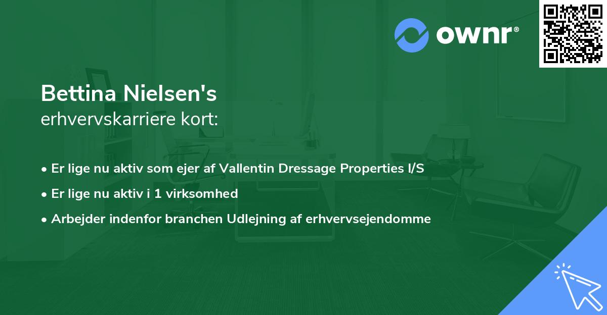 Bettina Nielsen's erhvervskarriere kort