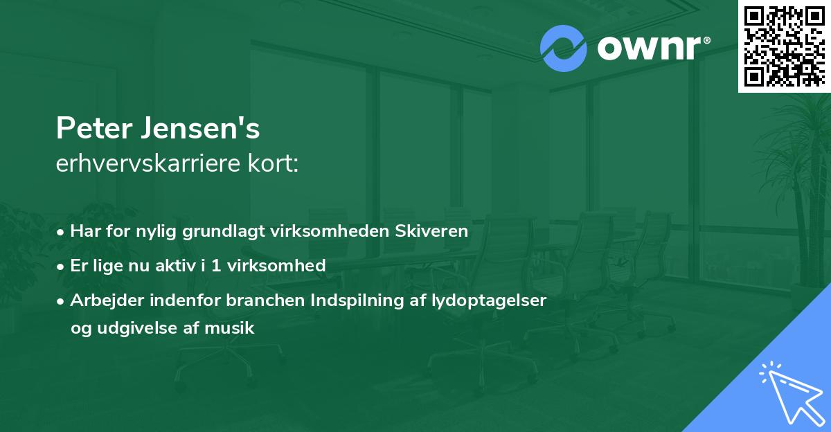 Peter Jensen's erhvervskarriere kort