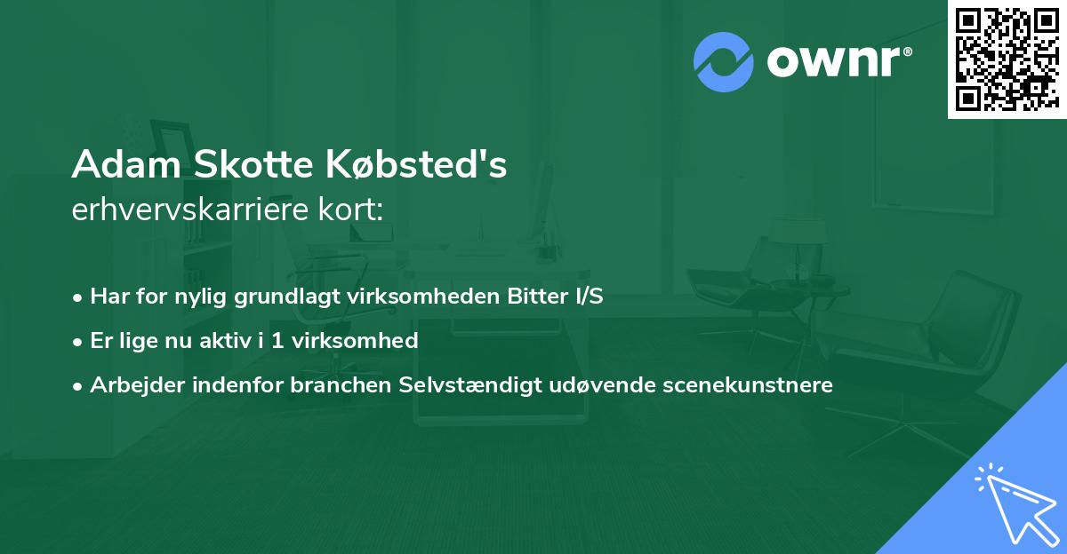 Adam Skotte Købsted's erhvervskarriere kort
