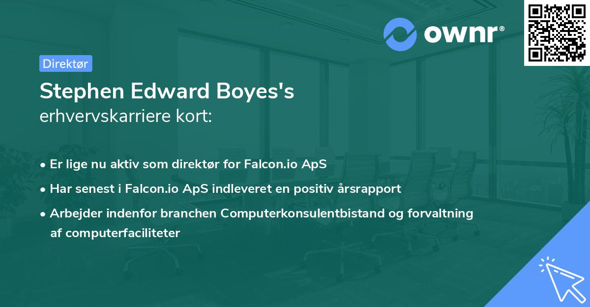 Stephen Edward Boyes's erhvervskarriere kort