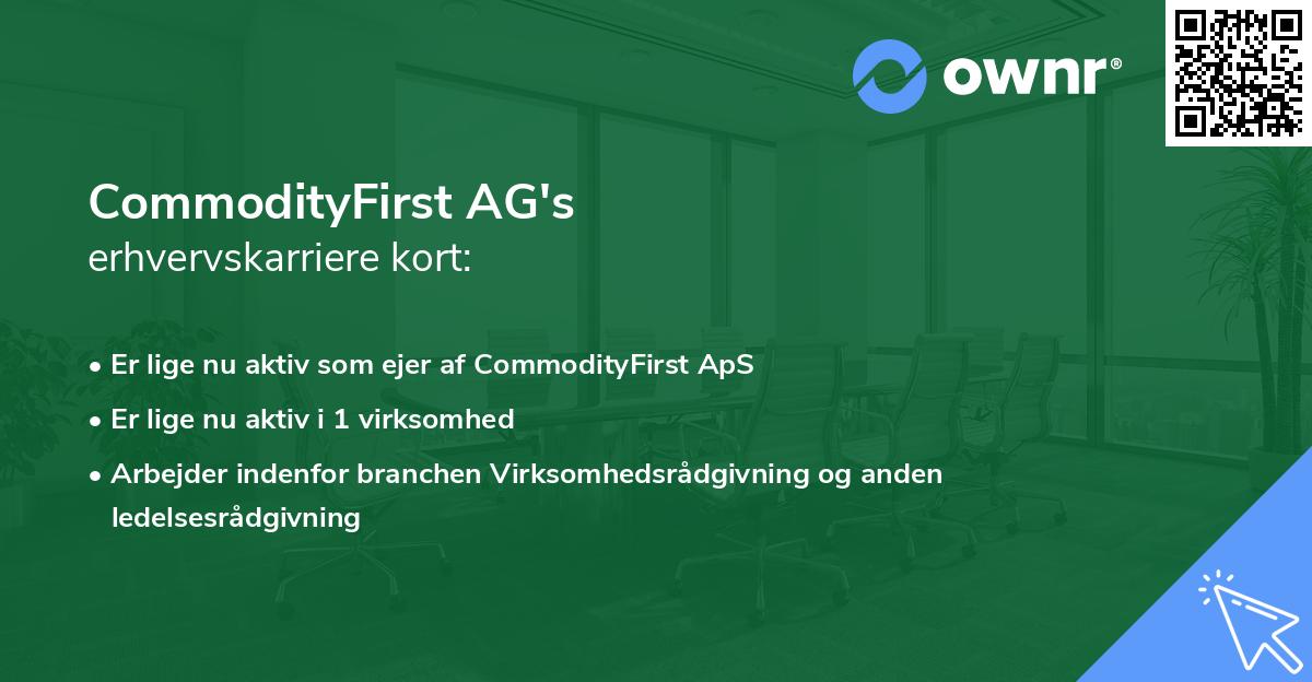 CommodityFirst AG's erhvervskarriere kort