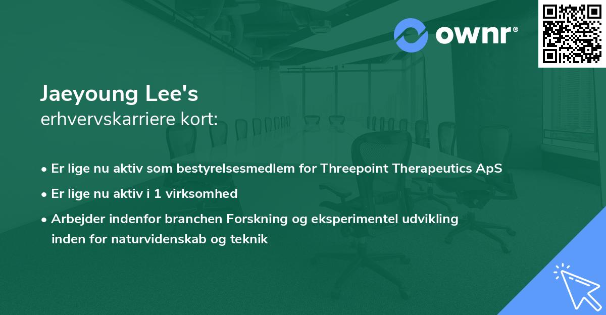 Jaeyoung Lee's erhvervskarriere kort