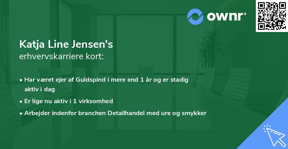 Katja Line Jensen's erhvervskarriere kort