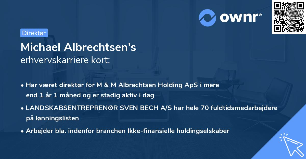 Michael Albrechtsen's erhvervskarriere kort