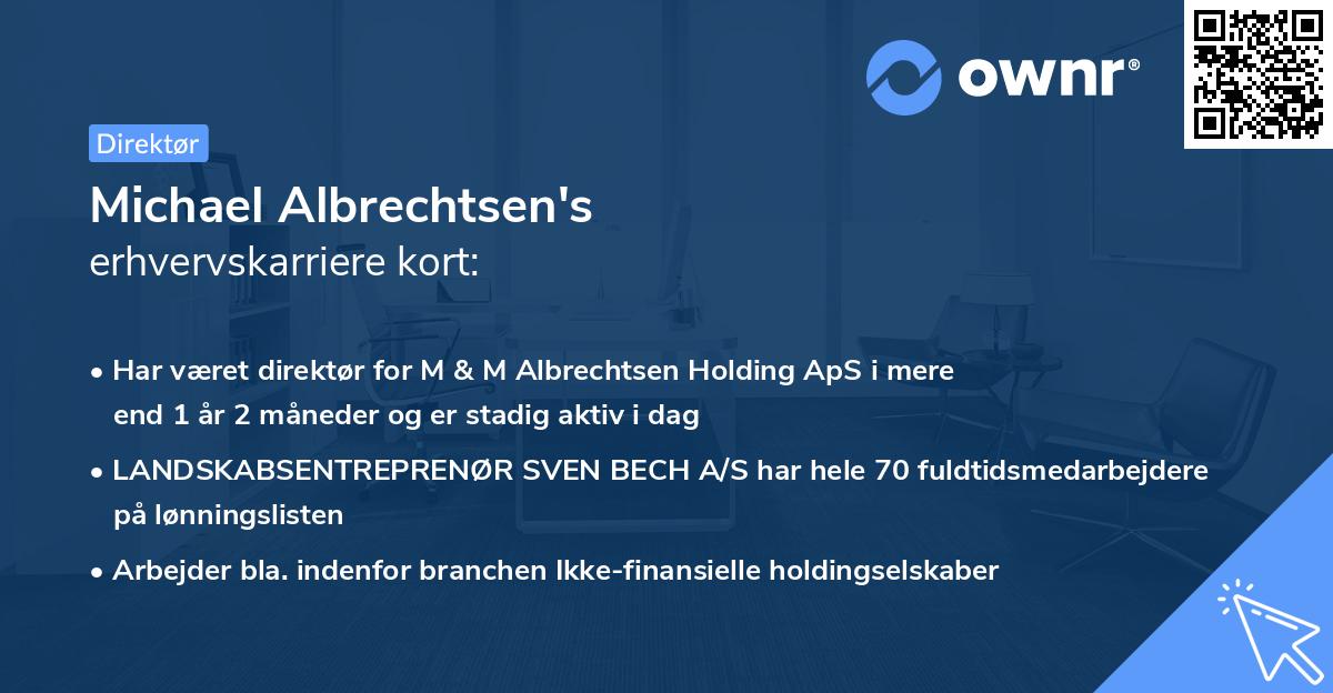 Michael Albrechtsen's erhvervskarriere kort