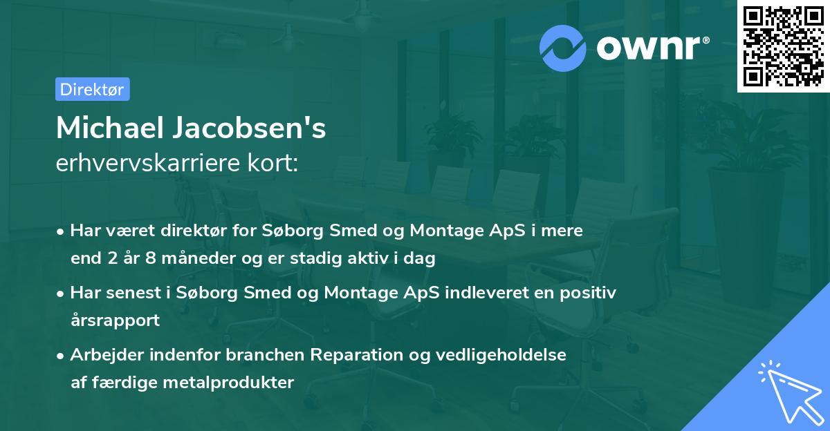Michael Jacobsen's erhvervskarriere kort