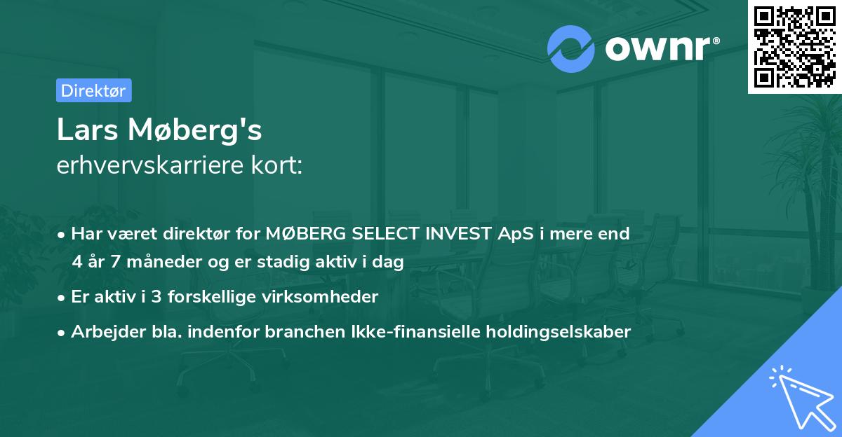 Lars Møberg's erhvervskarriere kort