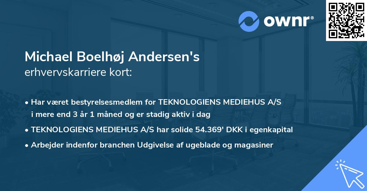 Michael Boelhøj Andersen's erhvervskarriere kort