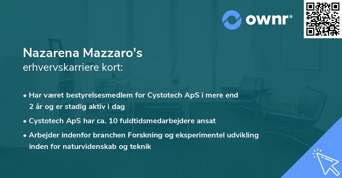 Nazarena Mazzaro's erhvervskarriere kort