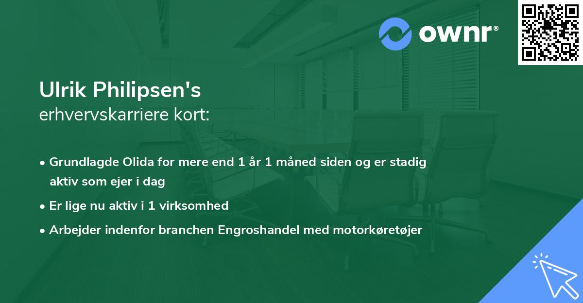 Ulrik Philipsen's erhvervskarriere kort