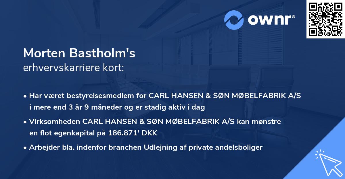 Morten Bastholm's erhvervskarriere kort