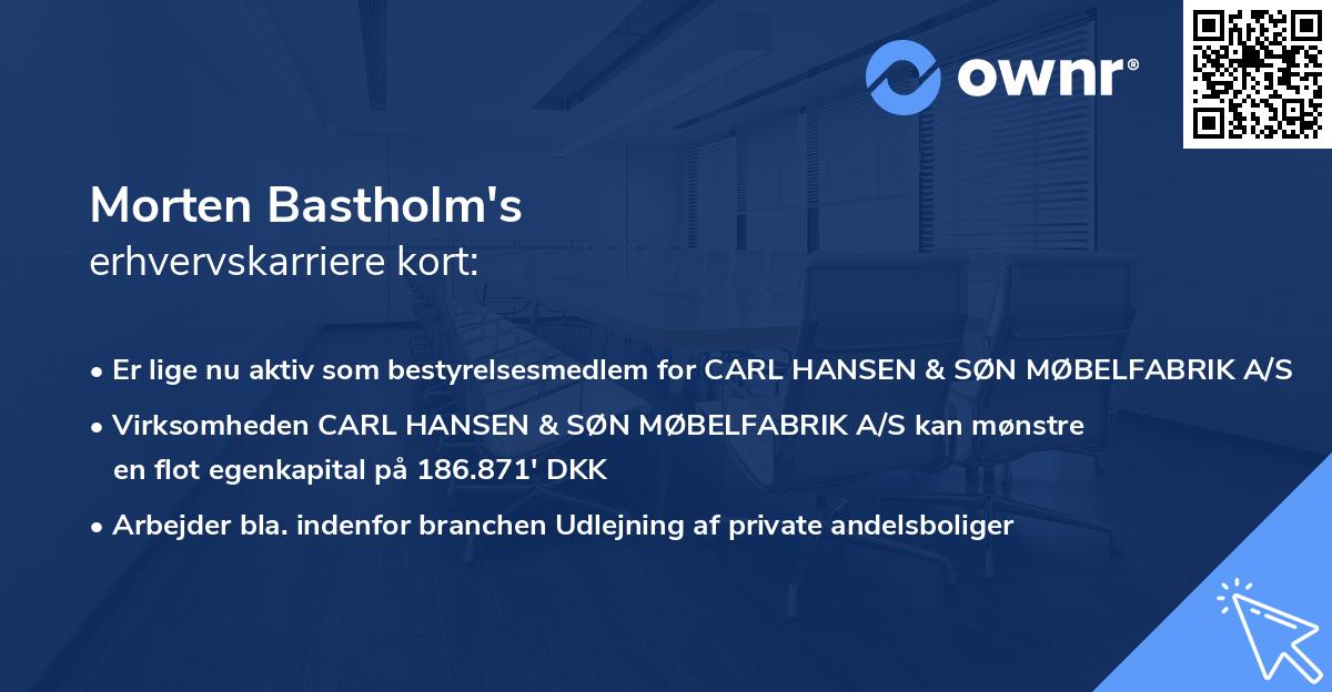 Morten Bastholm's erhvervskarriere kort
