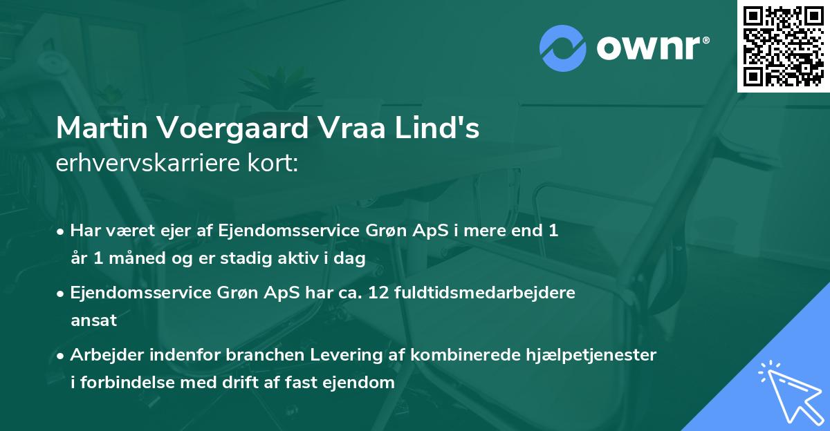 Martin Voergaard Vraa Lind's erhvervskarriere kort