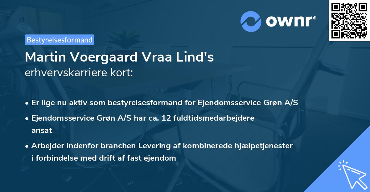 Martin Voergaard Vraa Lind's erhvervskarriere kort