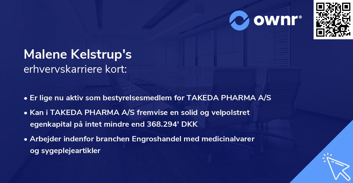 Malene Kelstrup's erhvervskarriere kort