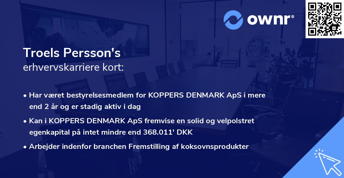 Troels Persson's erhvervskarriere kort