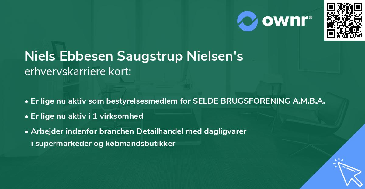 Niels Ebbesen Saugstrup Nielsen's erhvervskarriere kort