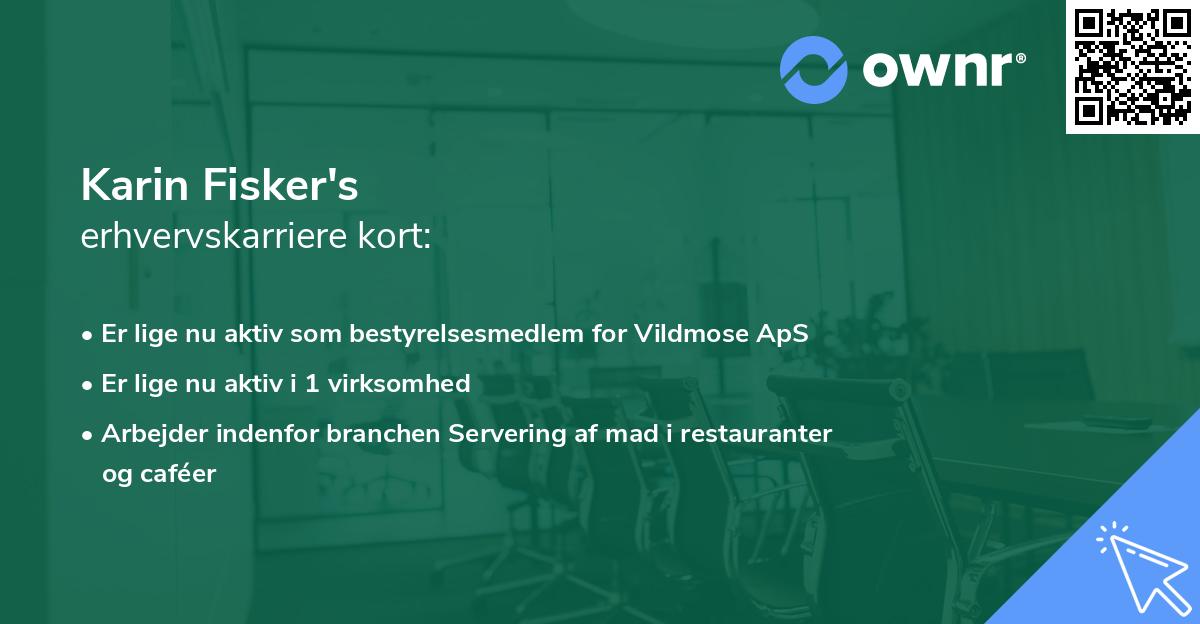 Karin Fisker's erhvervskarriere kort
