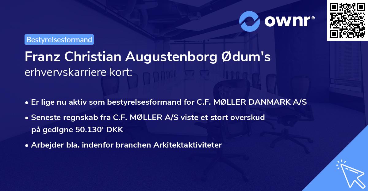 Franz Christian Augustenborg Ødum's erhvervskarriere kort
