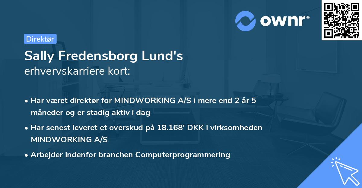 Sally Fredensborg Lund's erhvervskarriere kort