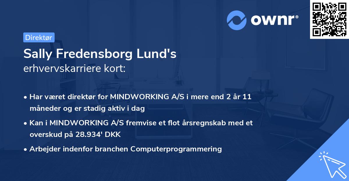 Sally Fredensborg Lund's erhvervskarriere kort