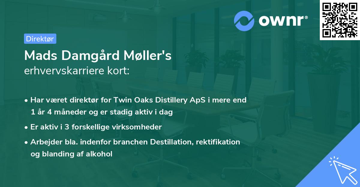 Mads Damgård Møller's erhvervskarriere kort