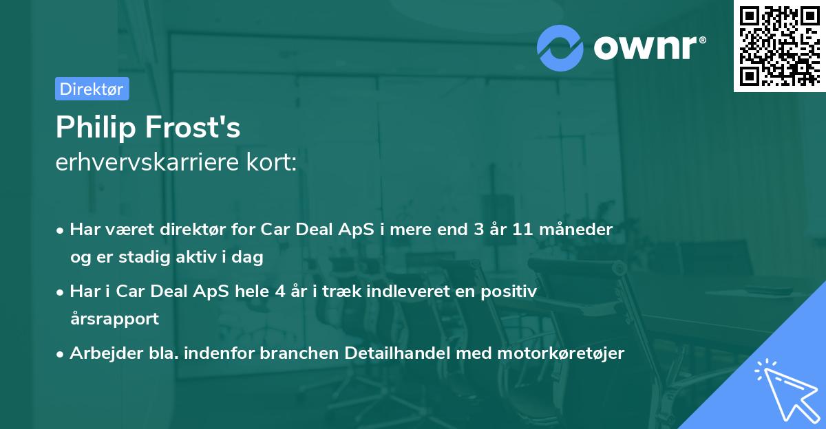 Philip Frost's erhvervskarriere kort