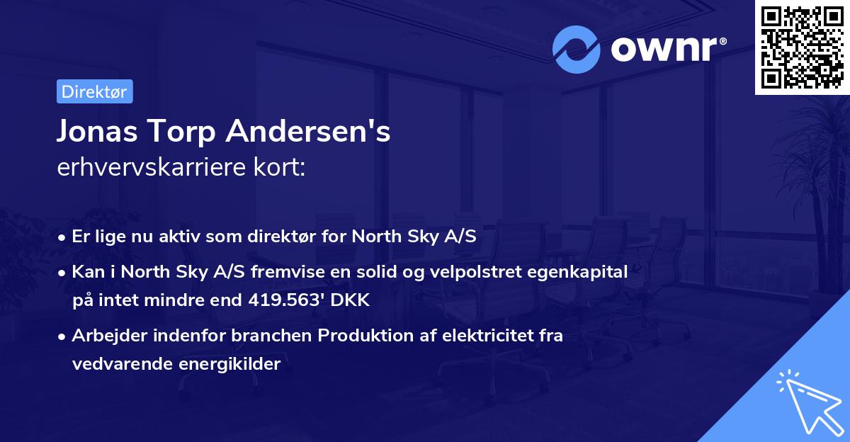 Jonas Torp Andersen's erhvervskarriere kort
