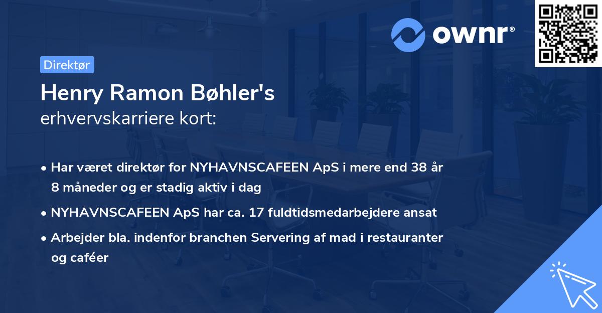 Henry Ramon Bøhler's erhvervskarriere kort